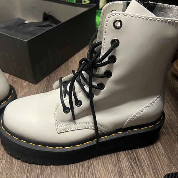 Dr. Martens White Lace Up Boots - Picture 8 of 8